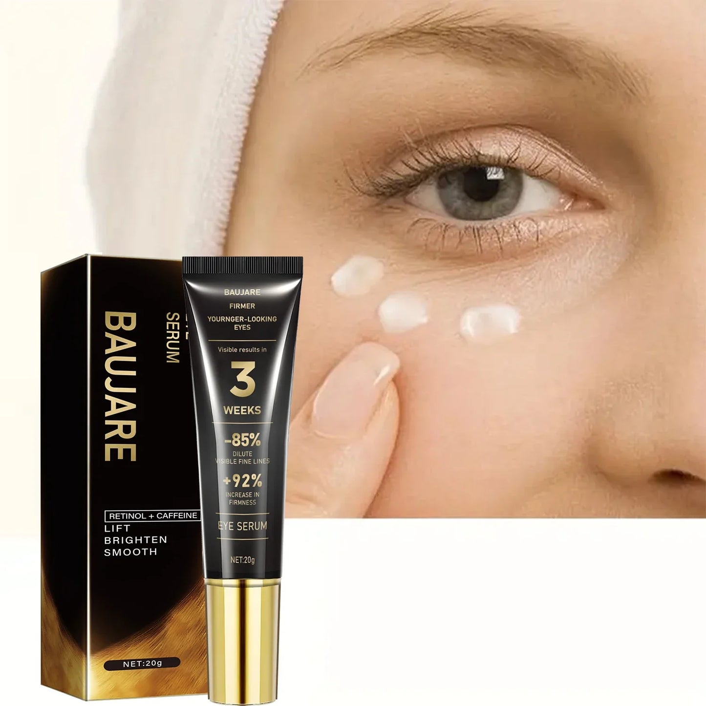 Retinol & Caffeine Eye Serum – Lifts, Brightens & Smooths