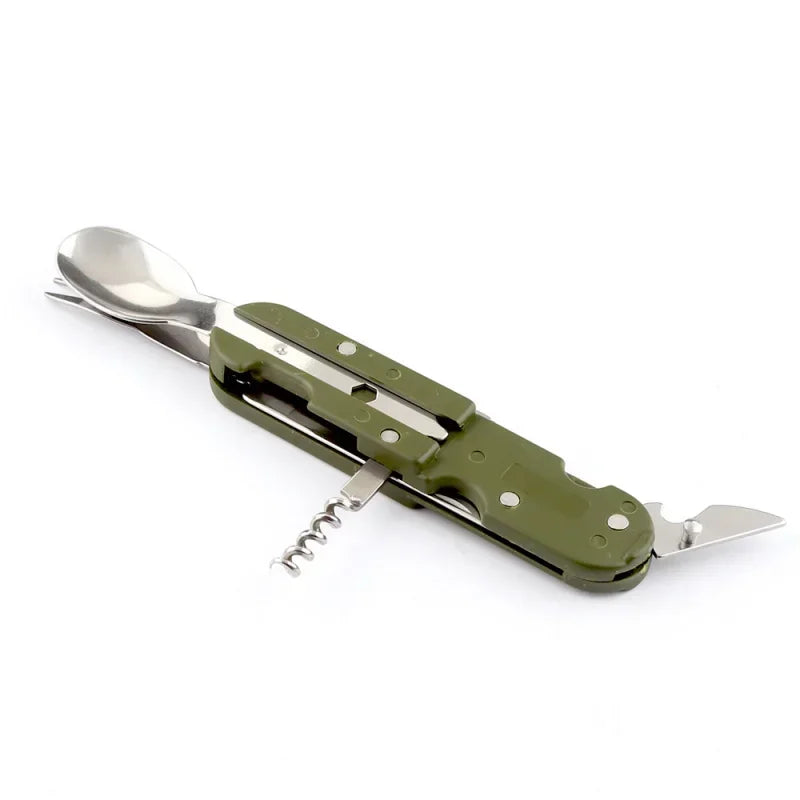 Folding Camping Cutlery Set – Stainless Steel Knife Fork Spoon Camping Cutlery Set Peaceful Pleasures Health and Wellness