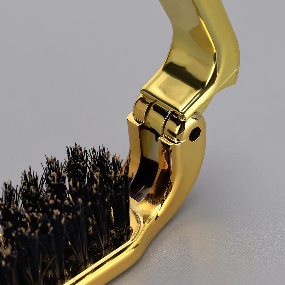 Hair Brush Folding Comb Anti-Static Men Beard Detangling Hair Brush Portable Scalp Massage Comb Salon Home Styling Tool Supplies Peaceful Pleasures Health and Wellness