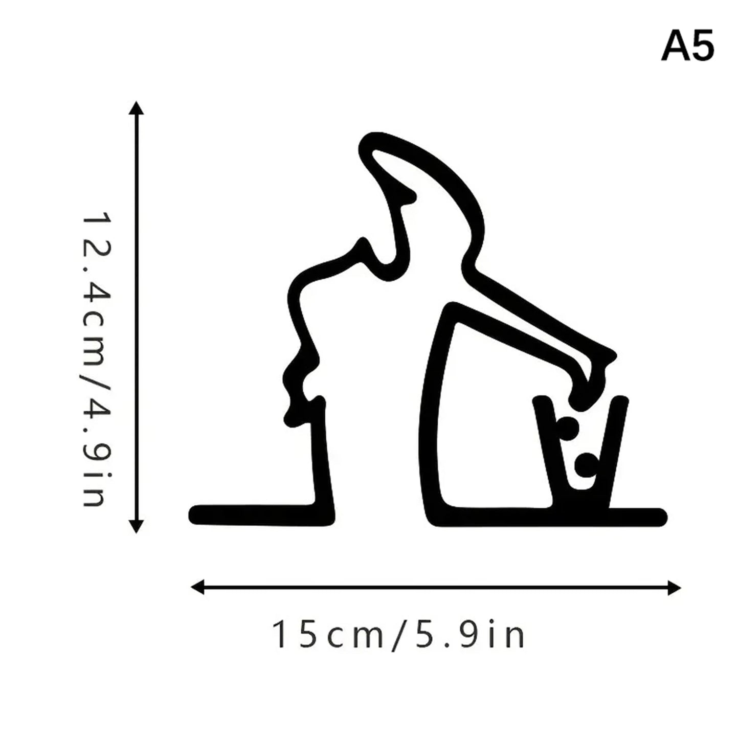 La Linea Line Art Wall Sticker Minimalist Self-Adhesive Waterproof Decal For Walls, Doors, Glass, Cars Home And Car Decoration Peaceful Pleasures Health and Wellness A5