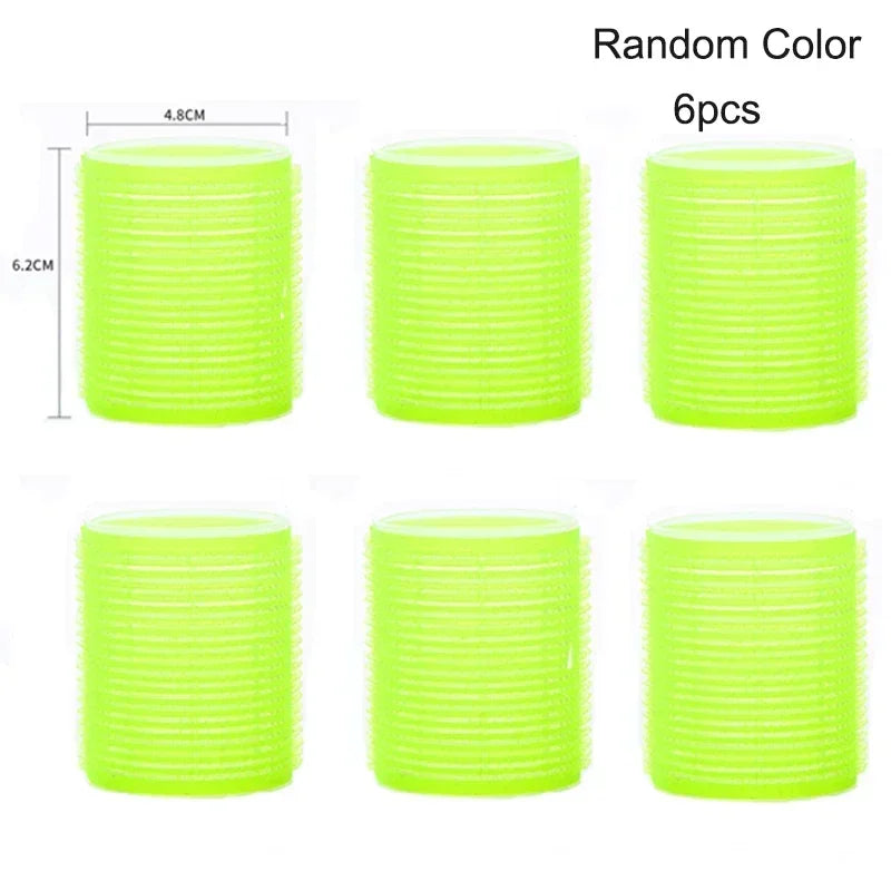 Hair Rollers Self Grip Hook Hair Curlers Heatless Roller Salon Dressing Curlers Jumbo Size Sticky Hair Styling Tools Peaceful Pleasures Health and Wellness 6pc random 8