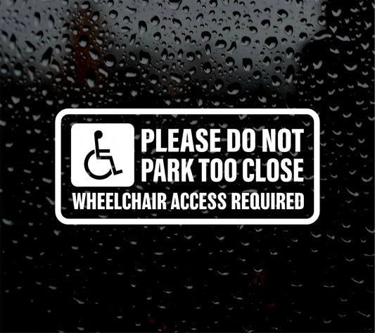 15cm X 6cm Wheelchair Access Required Car Stickers Decals Window Door Disabled Peaceful Pleasures Health and Wellness Default Title