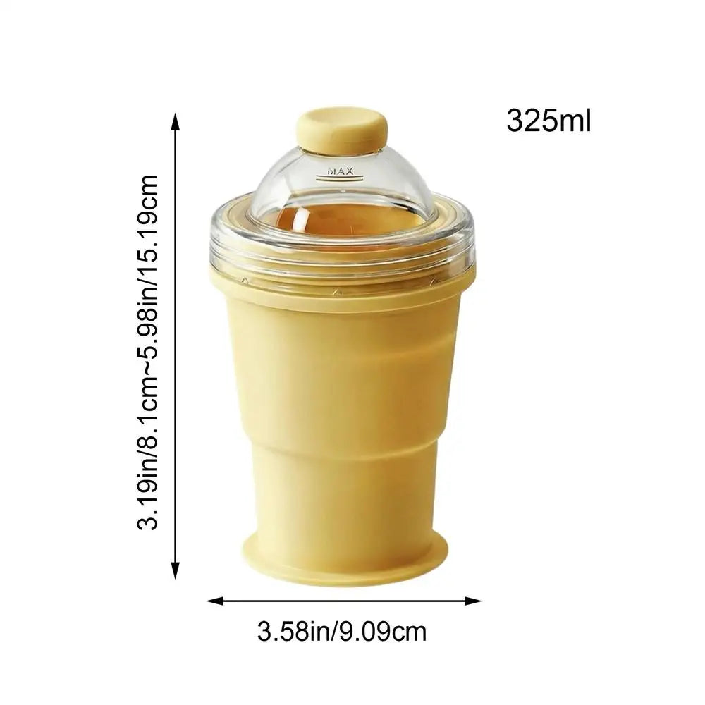 2-in-1 Foldable Silicone Ice Ball Cup & Sphere Mold with Straw