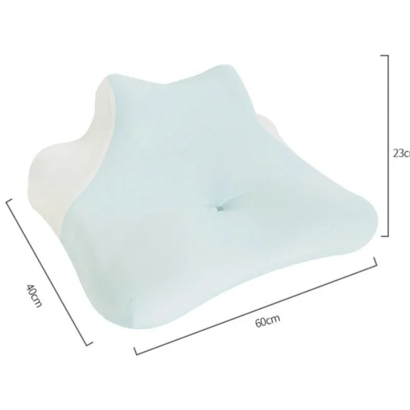 Multi Functional Wedge-shaped Pillow Mobile Phone Pillow Cervical Protection Pillow Nap Pillow Headboard Cushion Massage Peaceful Pleasures Health and Wellness Green