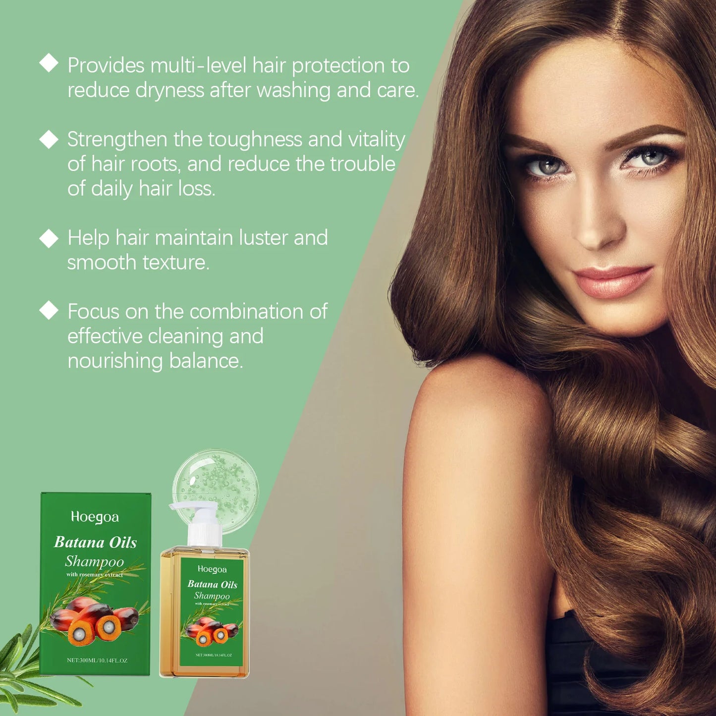 Organic Batana Oil Shampoo with Rosemary – All Hair Types