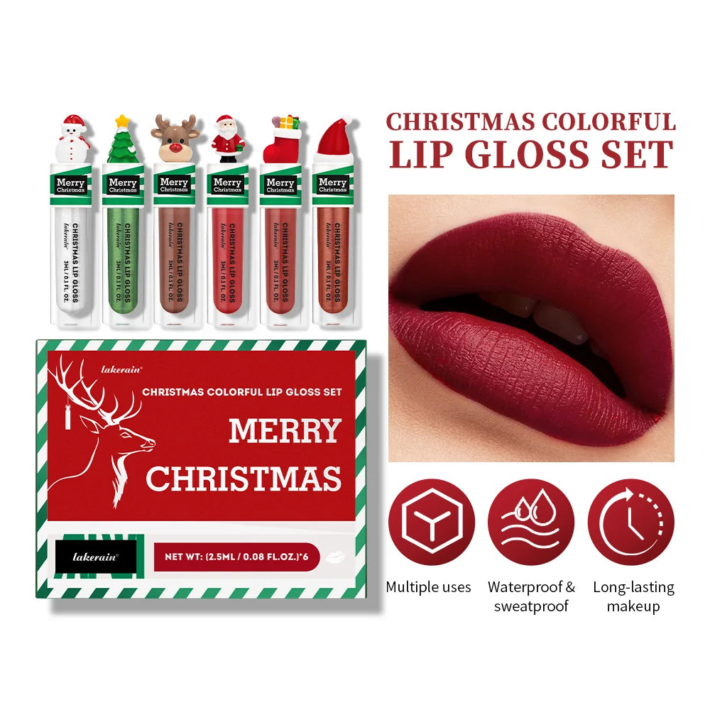 Christmas Lip Gloss Set – 5-Piece Moisturizing Jelly Tint Lip Gloss Set Peaceful Pleasures Health and Wellness