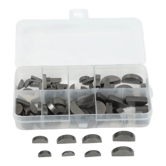 80pcs Carbon Steel Woodruff Half Moon Key Assortment Set Woodruff Key Set Oasis Select Default Title