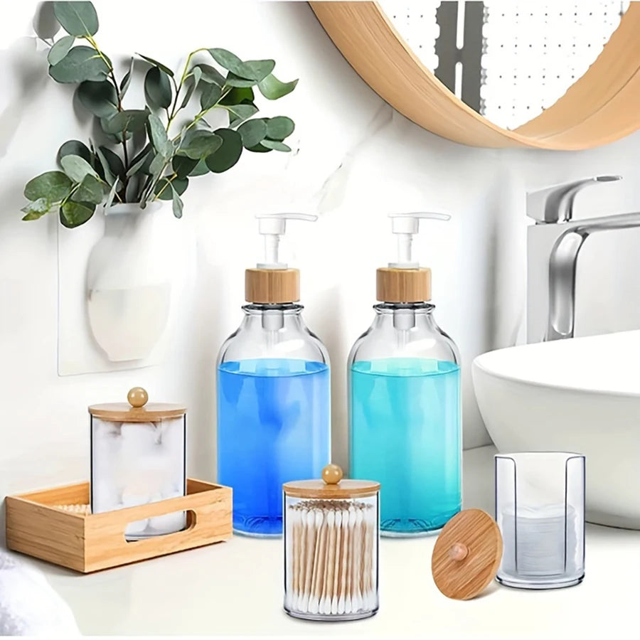 4/5-Piece Bathroom Accessories Set – Complete Bathroom Organizer with Soap Dispenser & Toothbrush Holder
