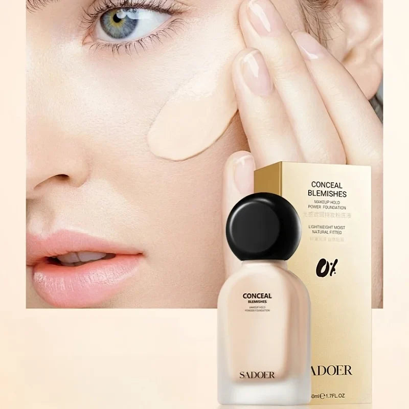 SADOER 50ml Lightweight Concealer Foundation – All Skin Types