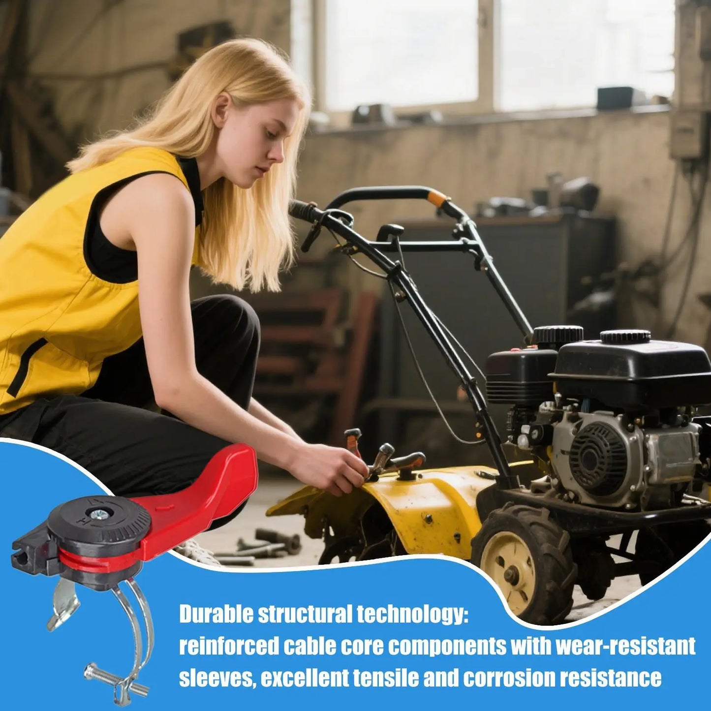 Tiller Throttle Control Switch Cable Lever | Mini Tiller & Road Cutter