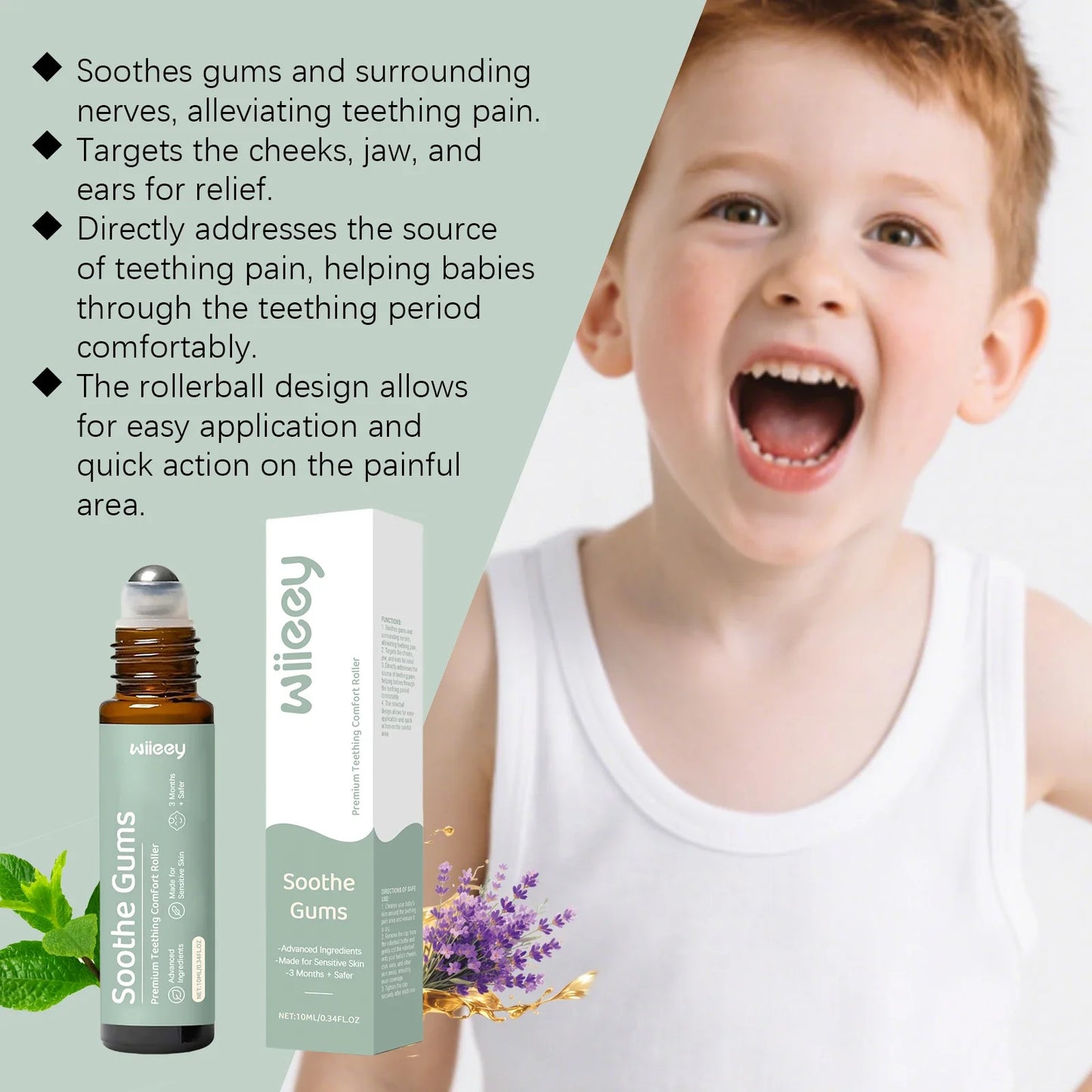 Baby Teething Comfort Roller – Gentle Moisturizing Skin Cream