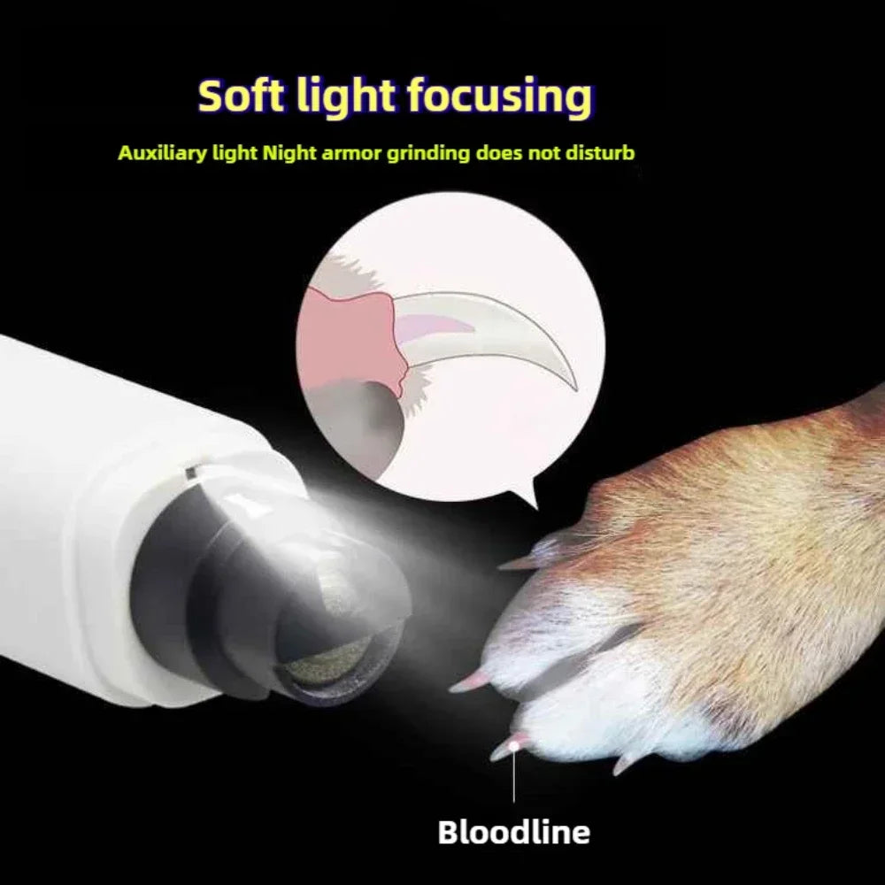 Electric Pet Nail Grinder – Quiet USB Rechargeable Dogs & Cats