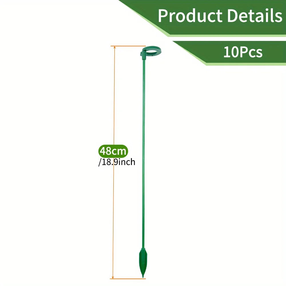 5/10PCS Plant Supports Stand Butterflies Orchid Flower Potted Fixing Rods Reusable Vegetable Protection Fixing Tool Gardening Su Peaceful Pleasures Health and Wellness 48cm-10PCS