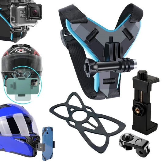 Motorcycle Helmet Mount for GoPro & Action Camera + Phone Camera Helmet Mount Oasis Select