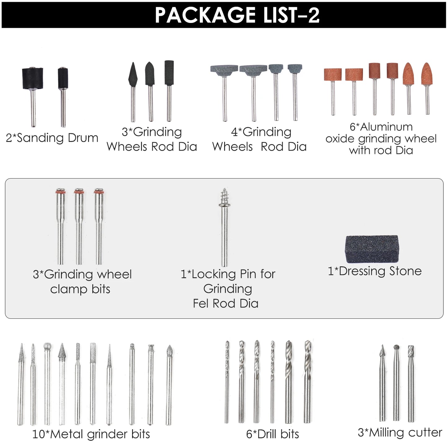 Abrasive Rotary Tool Accessories Set Electric Mini Drill Bit Kit Sanding Polishing Cutting Engraving Heads for Dremel Peaceful Pleasures Health and Wellness