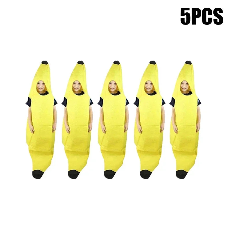 Kids Banana Costume | Halloween Fruit Outfit & Parent-Child Set