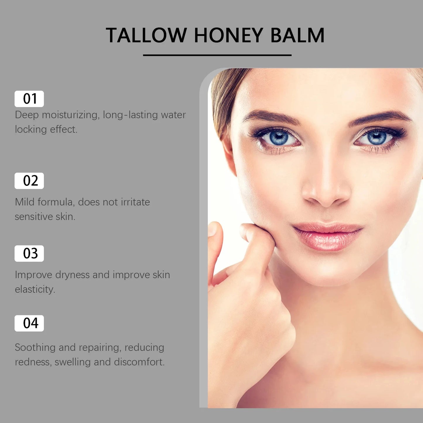 Grass-Fed Beef Tallow & Honey Balm – Moisturizing Skin Cream