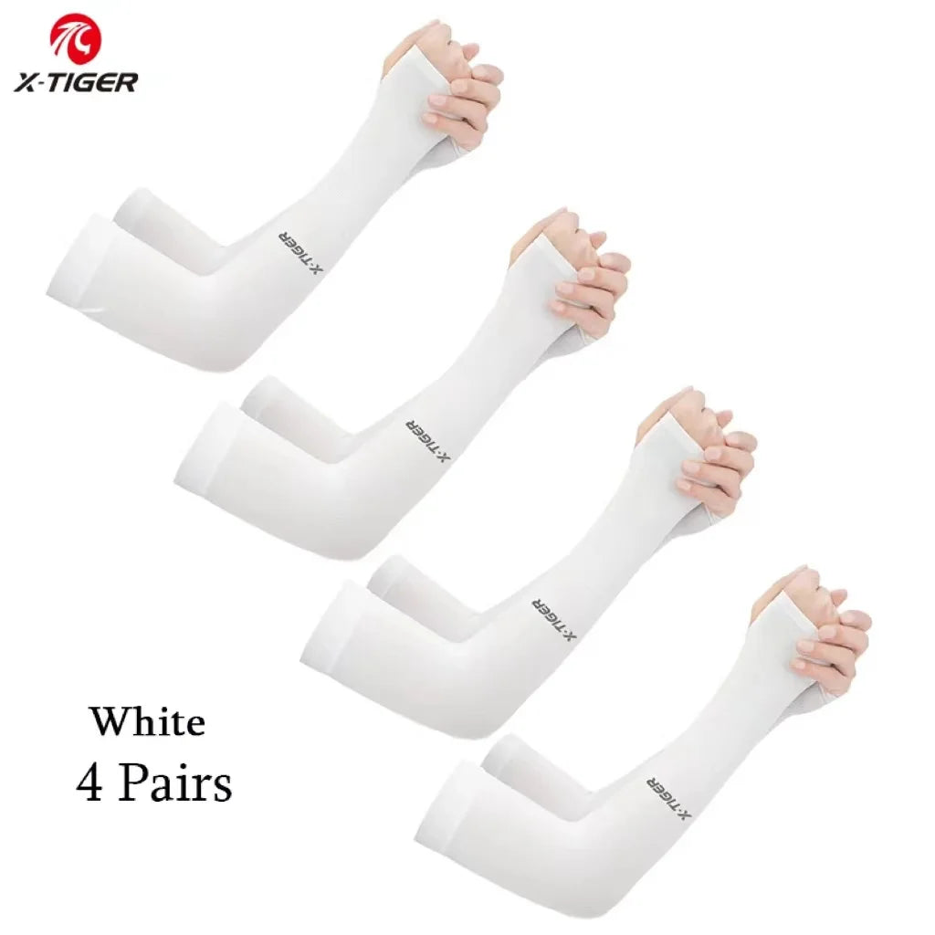 X-TIGER 4 Pairs UV Cooling Arm Sleeves – Unisex Sport Cover