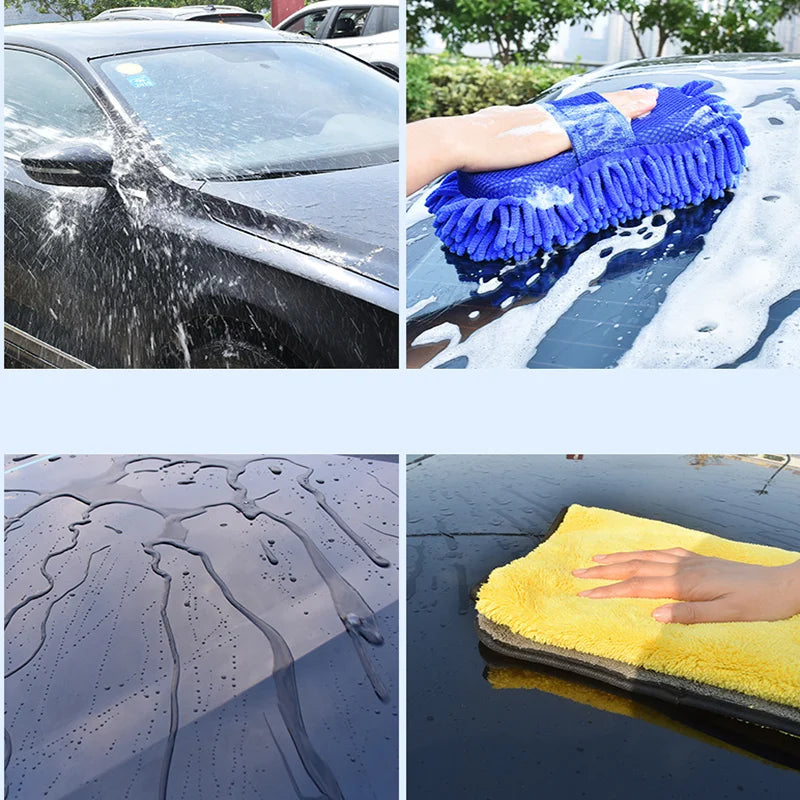 Car Wash Sponge Gloves Large Plush Scrubbing Driver Gloves Water-absorbing Thickened Durable Cleaning Tools Peaceful Pleasures Health and Wellness