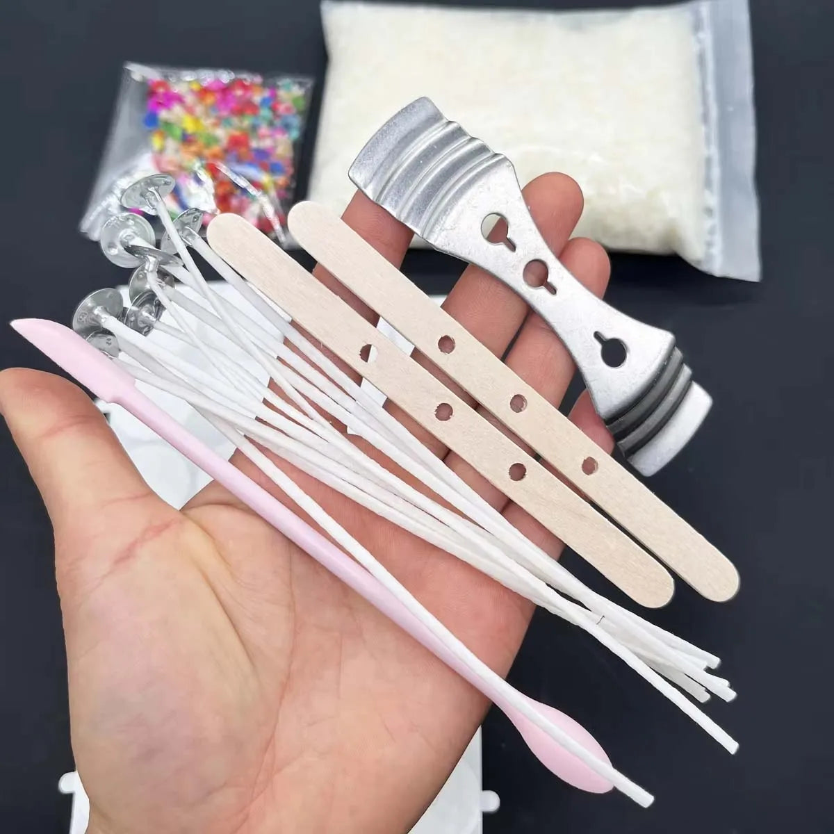 200g Soy Wax DIY Candle Making Kit with Wicks & Supplies