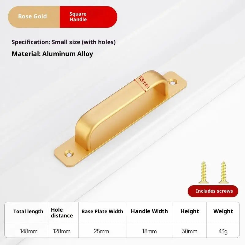 Drill-Free Adhesive Aluminum Door Handle for Sliding Doors