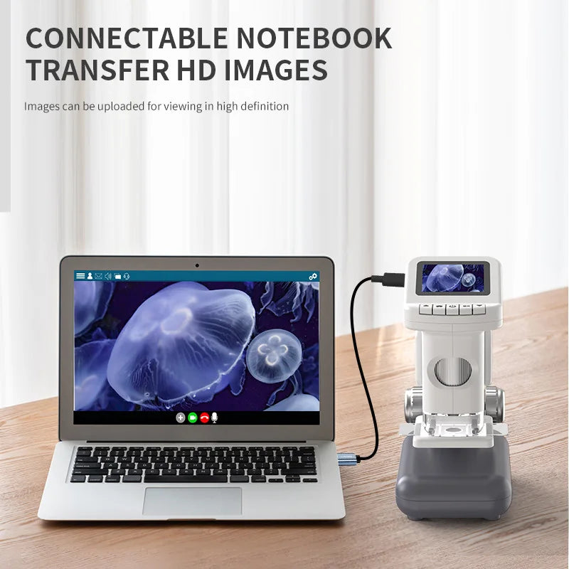 Children's Microscope, Portable Handheld Microscope, Student Science Experiment, Large Screen Desktop Microscope Peaceful Pleasures Health and Wellness