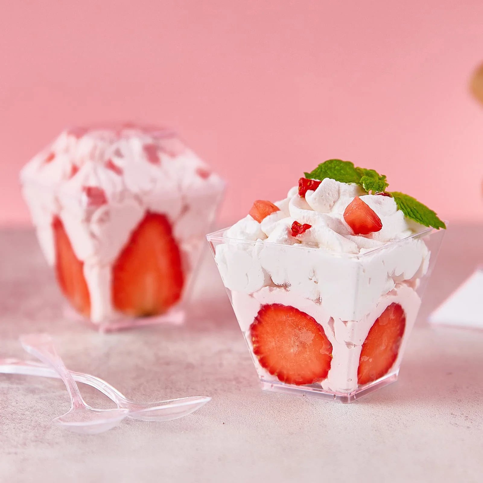 Dessert Cups with Lids and Spoons Pudding Appetizer Cup Bowls Practical For Festivals Home Dessert Shops Peaceful Pleasures Health and Wellness