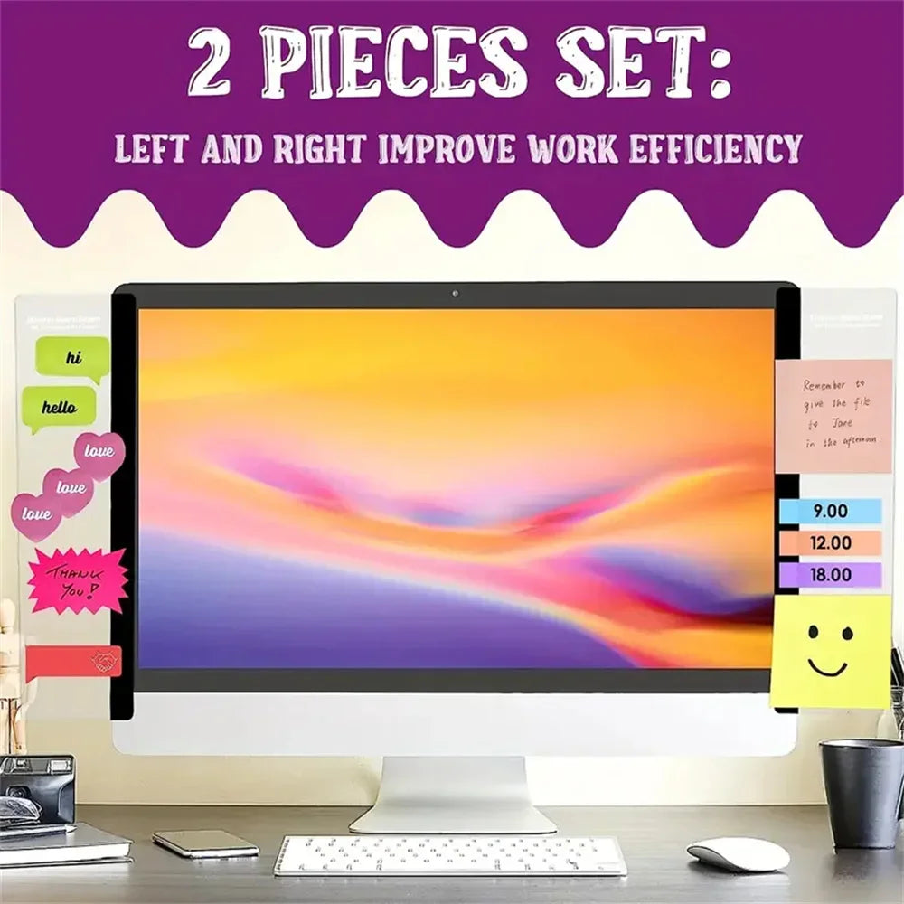 Monitor Memo Board Clip – Acrylic Note & Card Holder for Desk
