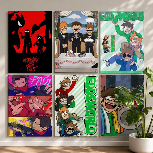 Eddsworld Cartoon Poster HD Self-Adhesive Waterproof Wall Art Wall Art Poster Peaceful Pleasures Health and Wellness