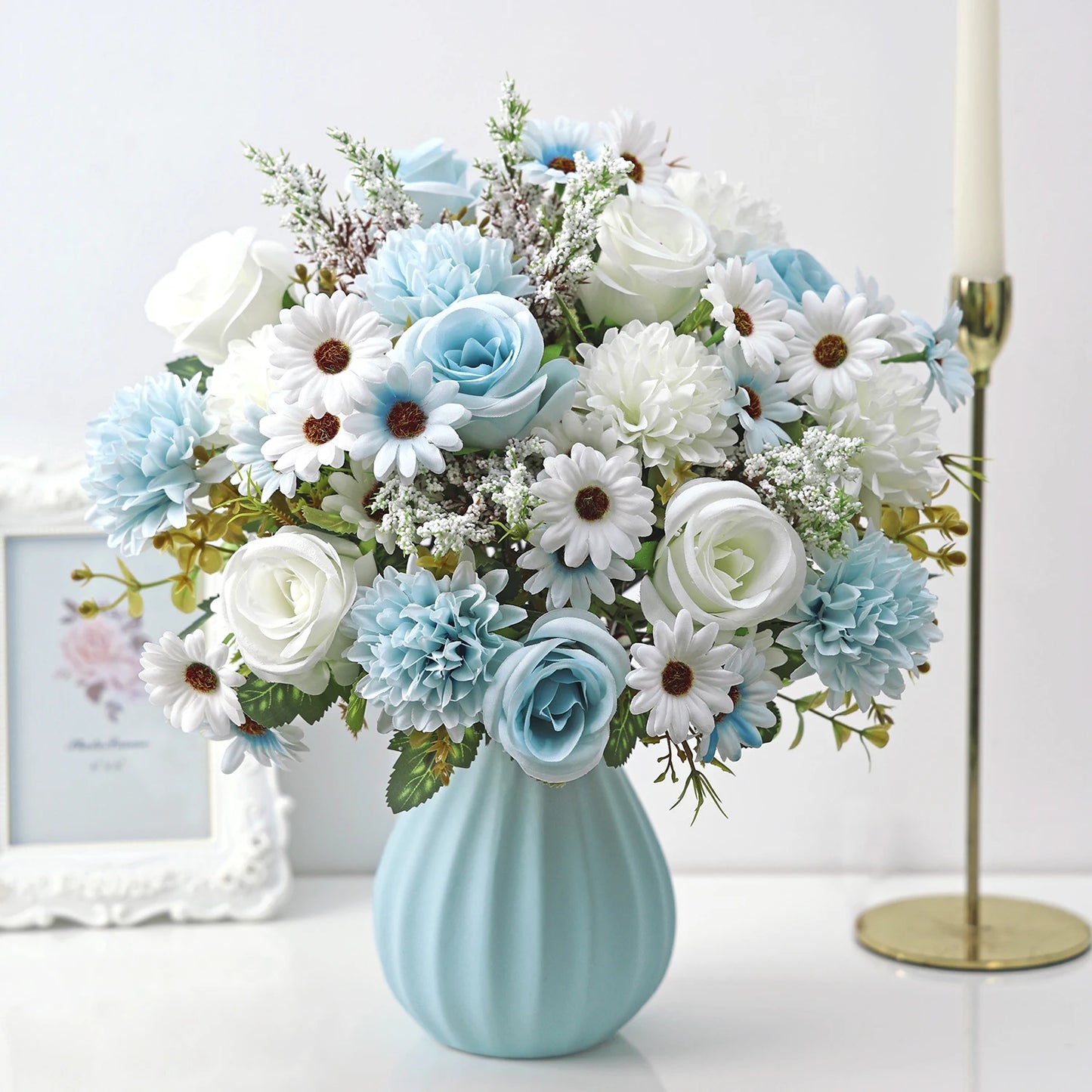 Artificial Silk Rose & Daisy Ball Flowers 3/5 Pcs – Wedding Decor
