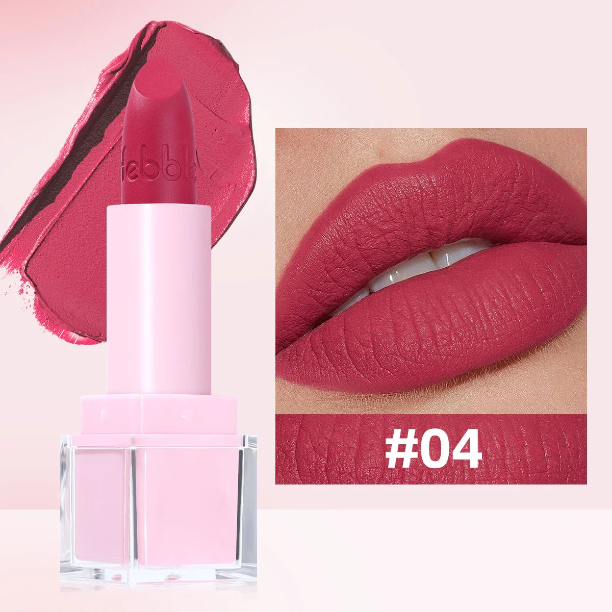 USHAS Matte Lipstick – Velvet Red Long-Lasting Lip Glaze