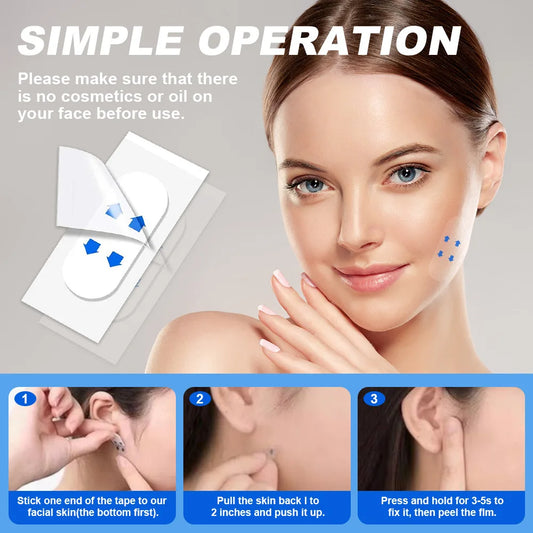 40/80pcs Invisible Face Lift Tape Ultra Thin V Shape Patches Lifting Tool for Tightening Sagging Facial Skin Sticker Peaceful Pleasures Health and Wellness