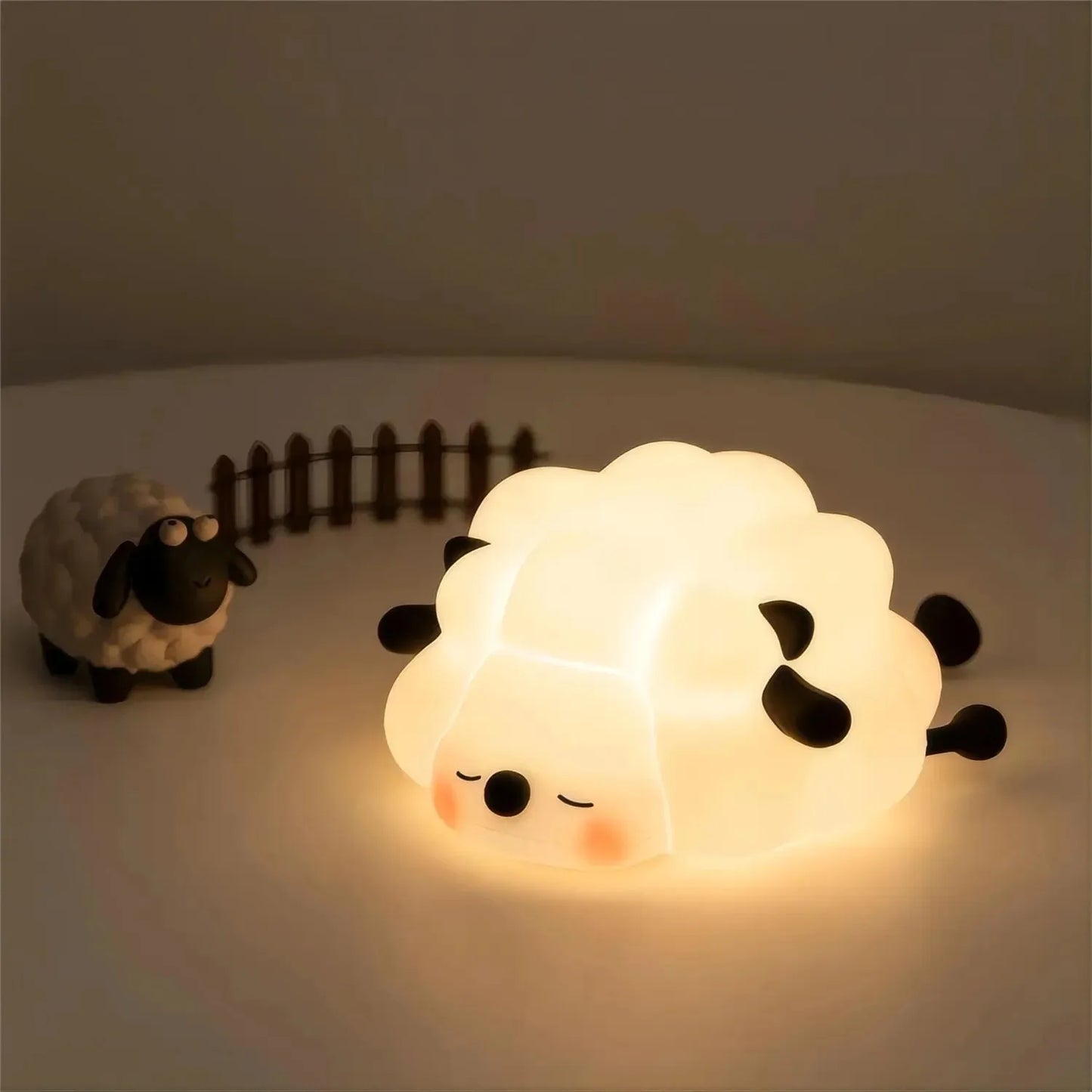 Cute Panda Silicone Patting Lamp Rechargeable Timing LED Night Light For Bedroom Bedside Room Decoration Kids Boys Birthday Gift Peaceful Pleasures Health and Wellness Cute Lamb