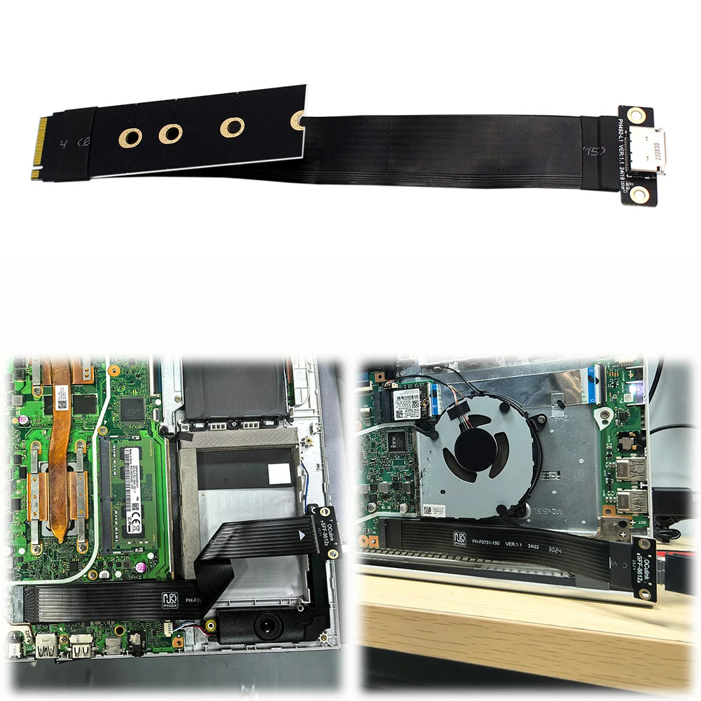 M.2 NVMe PCIE 4.0 To Oculink SFF-8611 SFF-8612 Female Adapter Cable Laptop External Graphics Card Extension Cable Peaceful Pleasures Health and Wellness