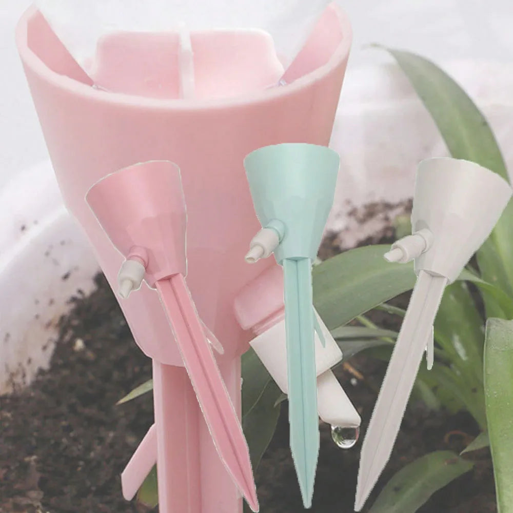 5-Pack Self Watering Drip Stakes with Adjustable Valve