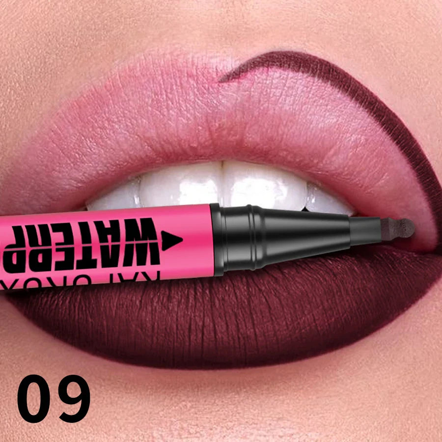 KAFURUX Matte Liquid Lip Liner – 12 Colors, Waterproof