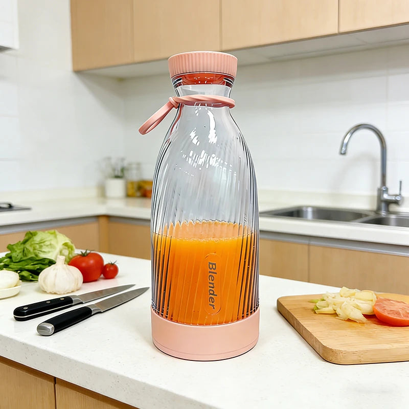 Food-grade 6-blade juicer - Portable fruit and vegetable home juicer - Eco-friendly fruit and vegetable mixing cup Peaceful Pleasures Health and Wellness