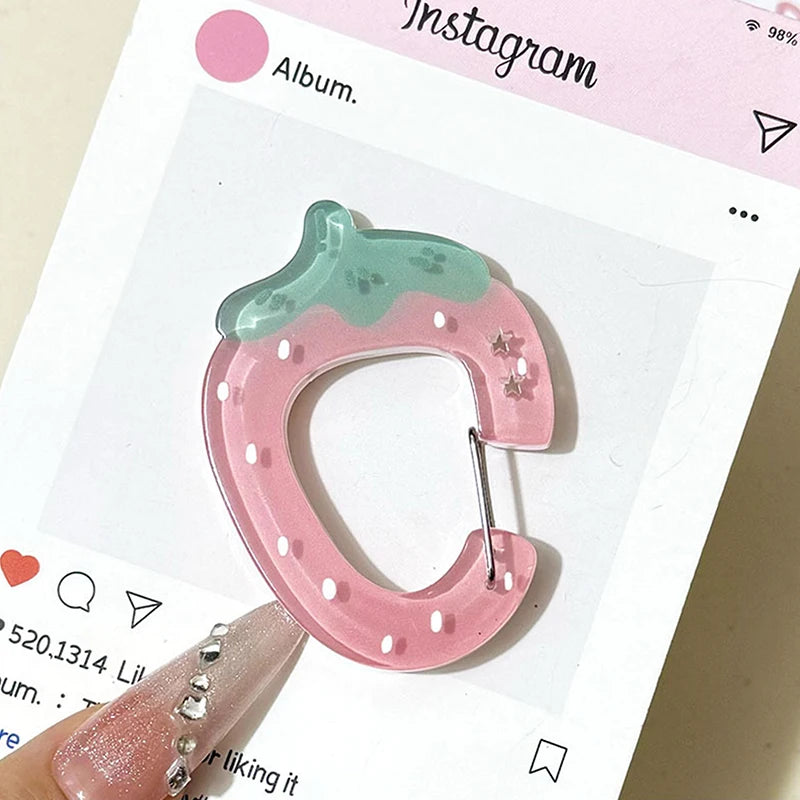 Korean Bag Charm Carabiner Clip – Acrylic Keychain Pendant