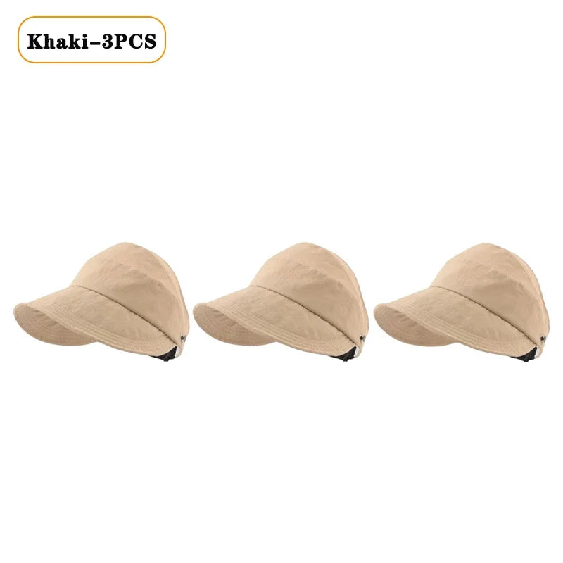 Foldable Wide Brim Ponytail Sun Hat | Quick-Dry Adjustable