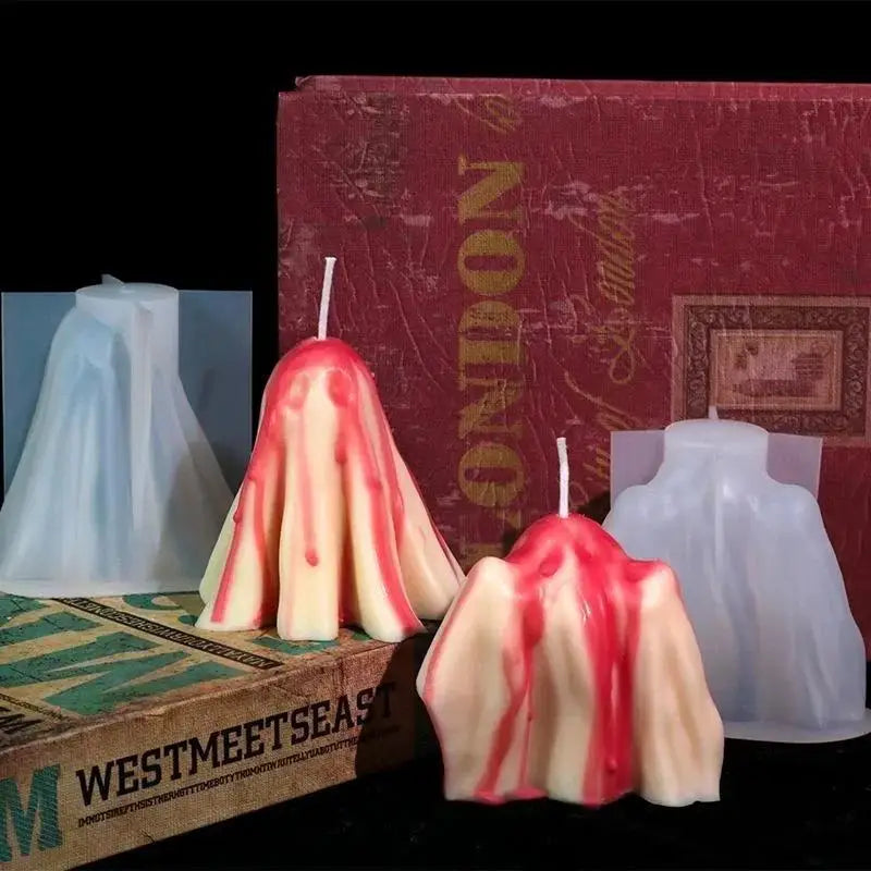 Halloween Ghost Cloak Candle Silicone Mold DIY Handmade Aromatherapy