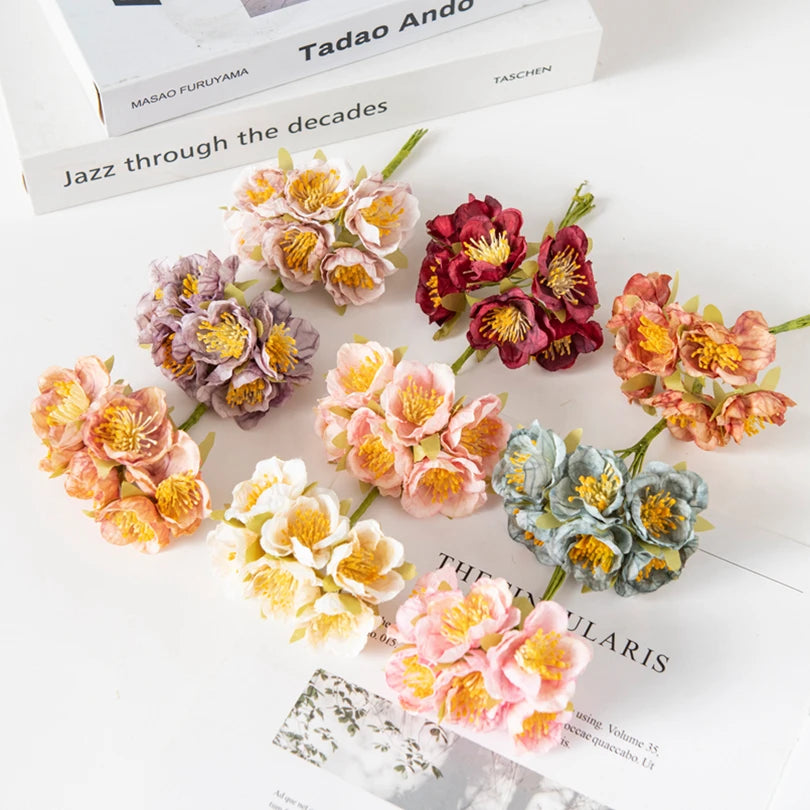 Artificial Silk Plum Blossom Flowers | Home & Party Decor