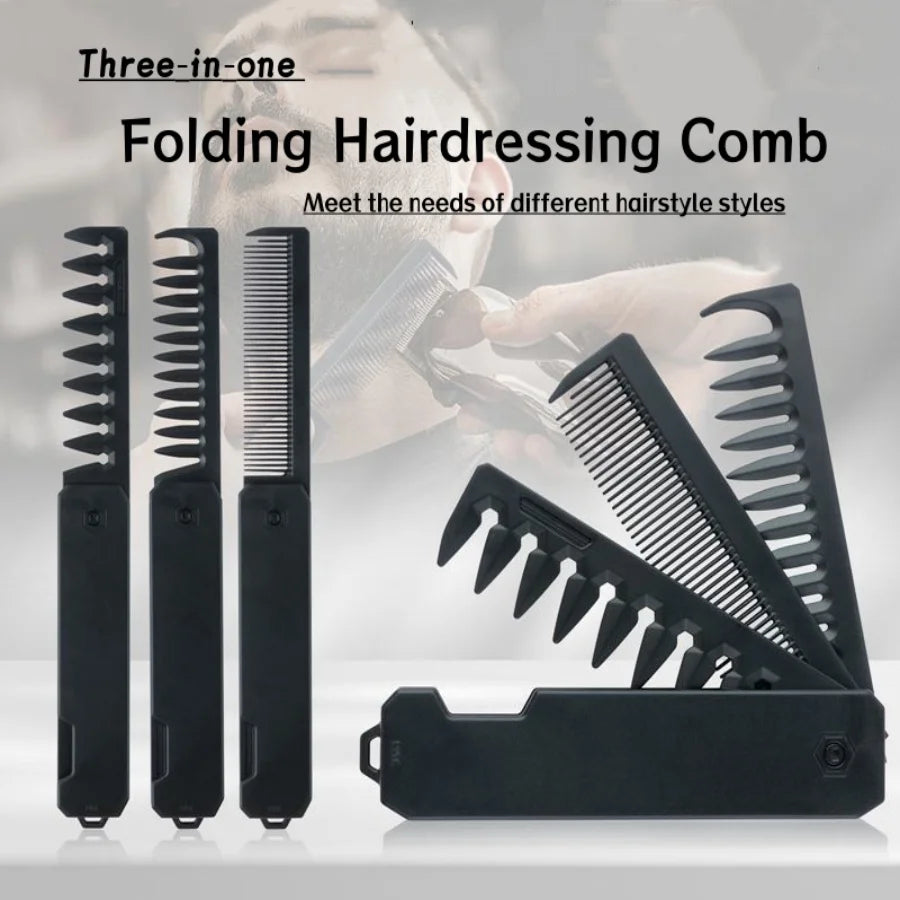 Folding Pocket Comb – Wide & Fine Tooth Hair & Beard Comb