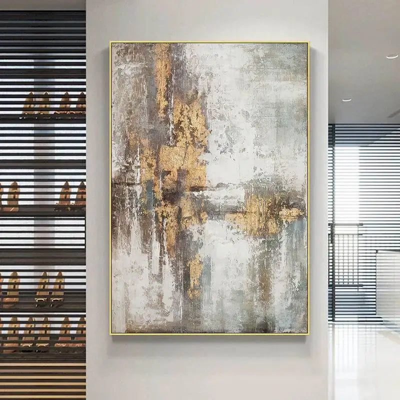 Nordic Abstract Oil Painting Handmade Canvas Decorative Mural Frameless Acrylic Hanging Image For LivingRoom Bedroom Aisle Porch Peaceful Pleasures Health and Wellness