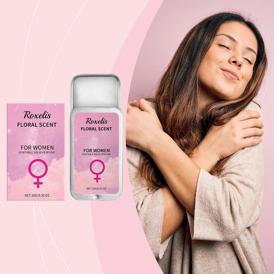Roxelis Solid Perfume for Women | Floral Travel Pocket Balm Solid Perfume Balm Peaceful Pleasures Health and Wellness