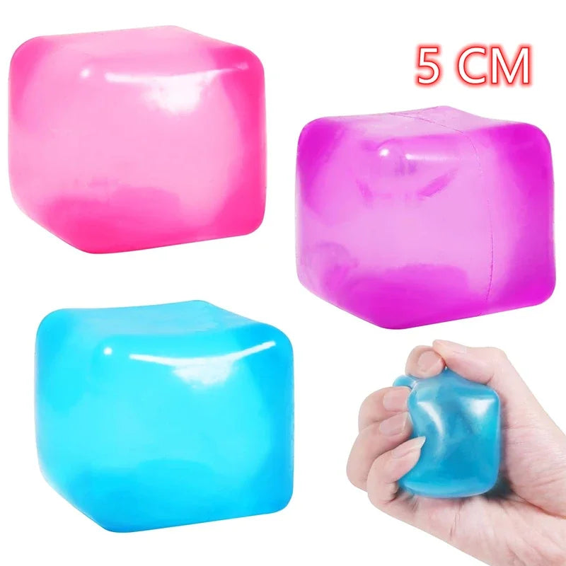Slow Rise Squishy Gel Ice Cube Fidget Toy | Sensory Squeeze