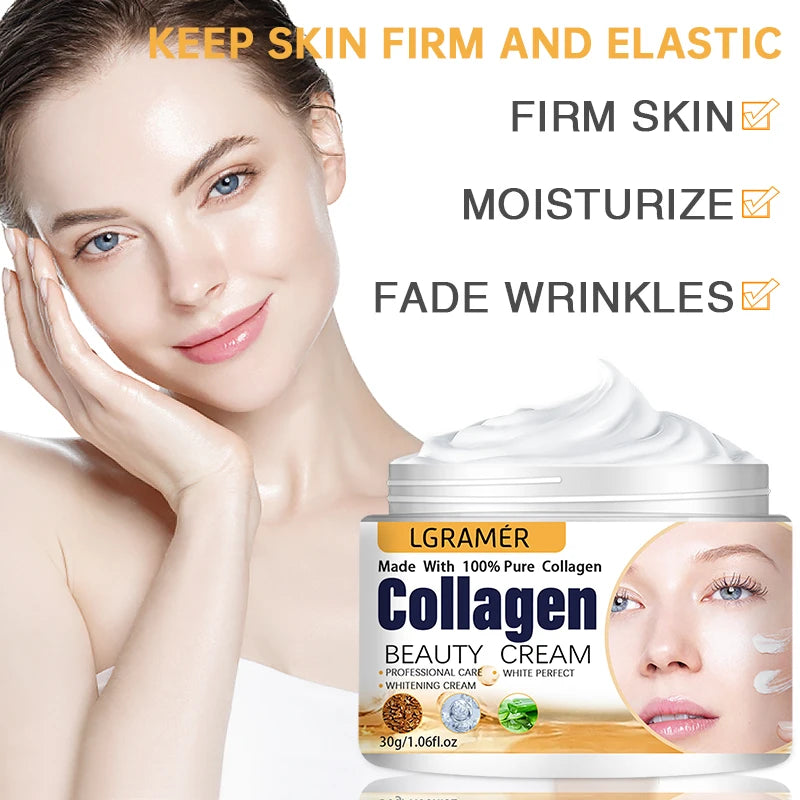LGRAMER Anti-Wrinkle Collagen Face & Eye Cream | Korean Essence