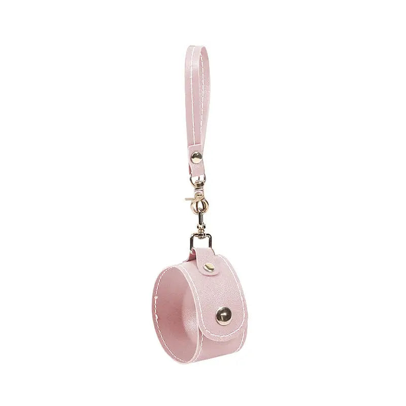 Creative Storage Clip Leather Portable Travel Towel Glove Hat Keeper Clip Multifunctional Hang Bag Decor Accessories Peaceful Pleasures Health and Wellness Pink