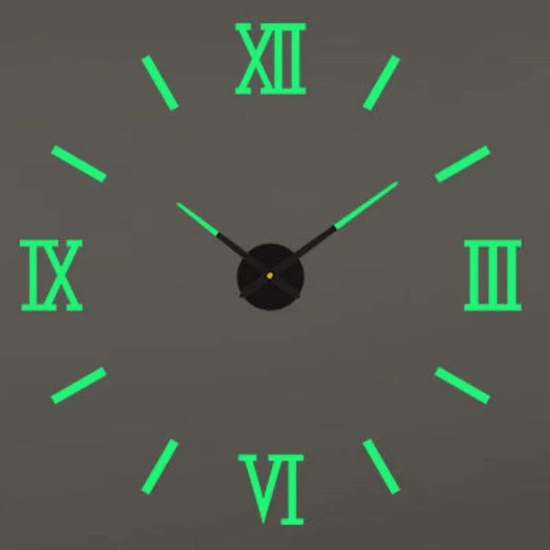 Large 3D Wall Clock Luminous Classic Wall Clocks DIY Digital Clock Wall Watches Stickers Silent Clock for Home Living Room Table Peaceful Pleasures Health and Wellness