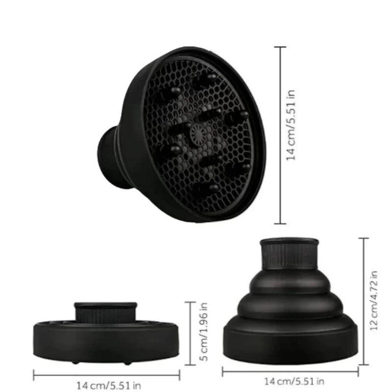 Profession Blow Dryer Diffuser Attachment for Natural Thick Hair Collapsible Hair Blower Diffuser Styling Hairdressing Tool Peaceful Pleasures Health and Wellness