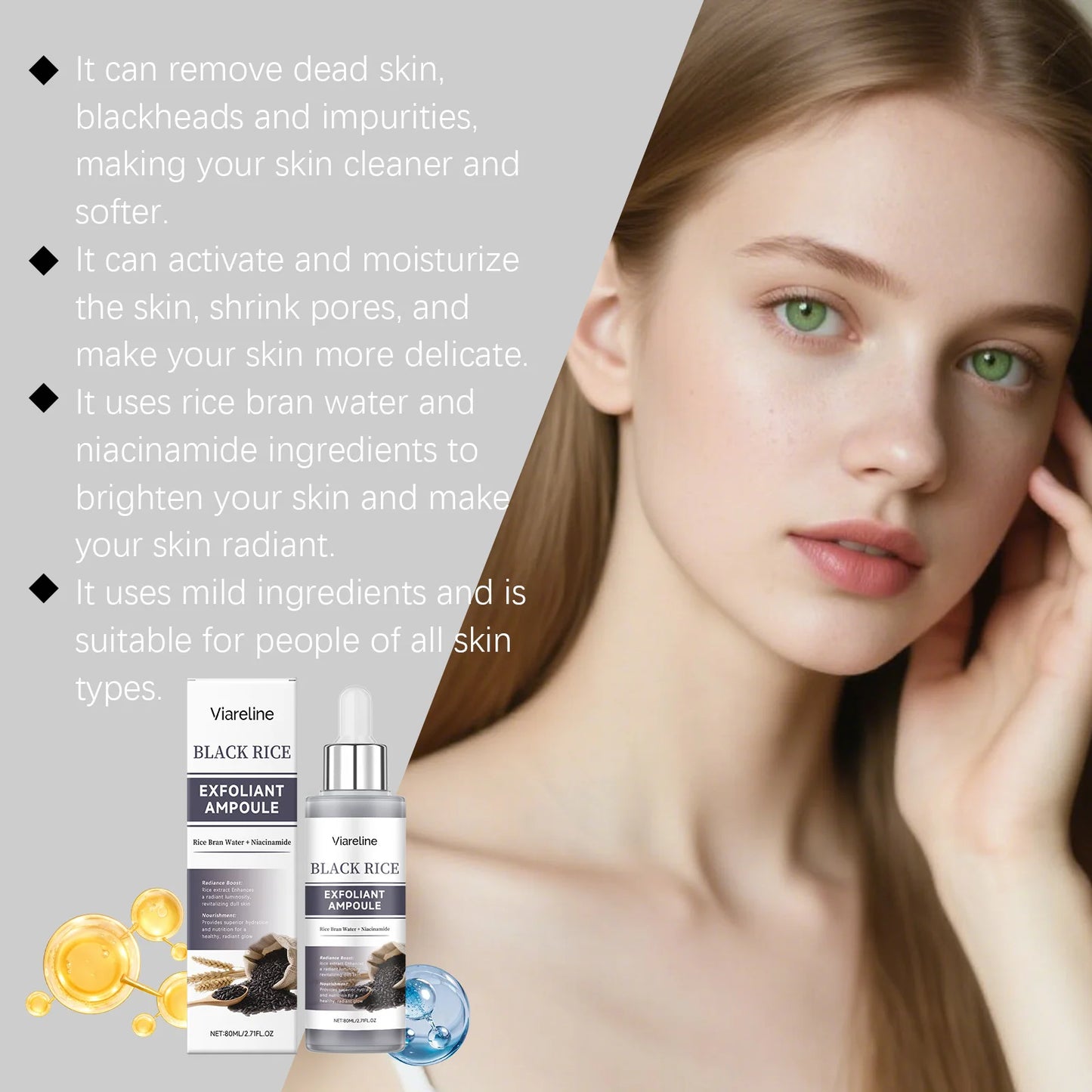 Black Rice Exfoliating Face Serum – Brighten & Shrink Pores